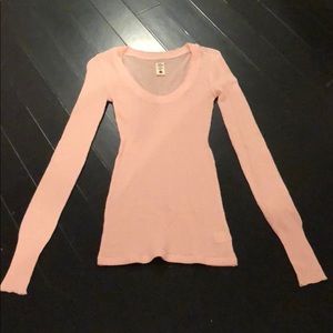 Free People lightweight detailed thermal top